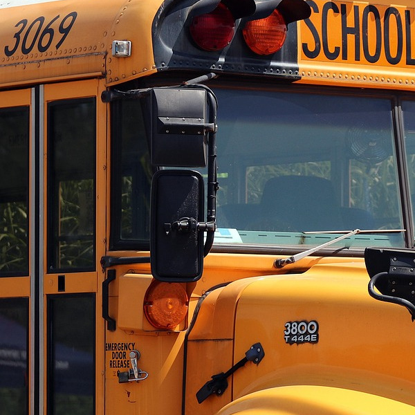 school bus on route